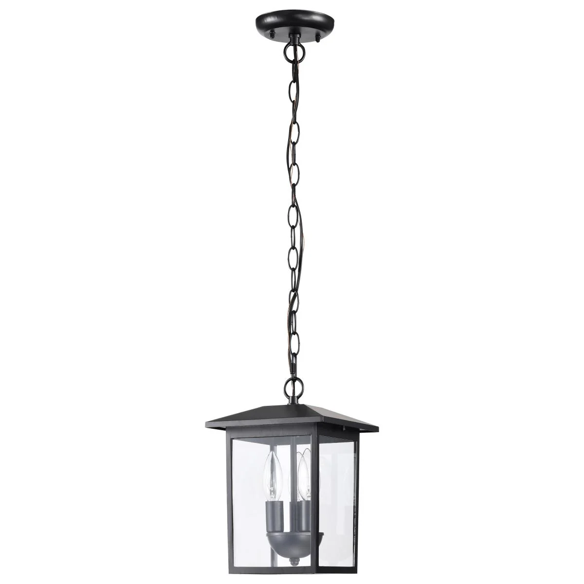 60-5933 JAMESPORT 3LT OUTDOOR HANGING Jamesport Collection Outdoor 11 inch Hanging Light; Matte Black with Clear Glass - Cheap-Us