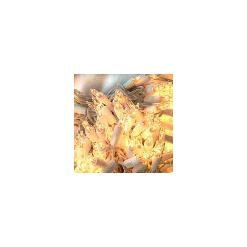 Icicle Clear Finish Christmas Light String Set, White Wire, 300 Light Holder with 12