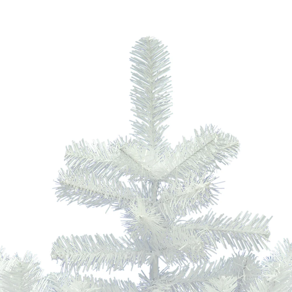 Vickerman 8.5' Crystal White Pine Slim Artificial Christmas Tree Unlit - Cheap-Us