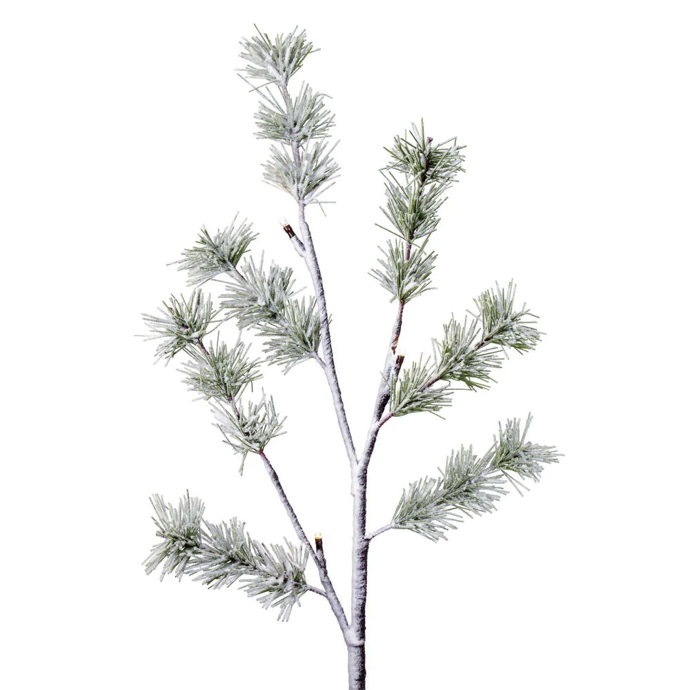 Vickerman 3' Green Frosted Mini Pine Twig Tree Warm White 3mm Wide Angle LED lights. - Cheap-Us