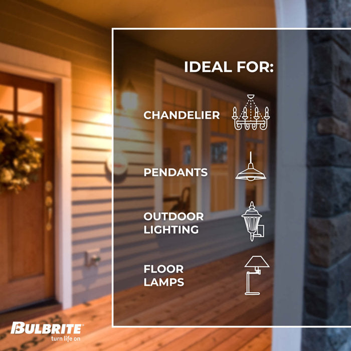 Bulbrite Pack of (25) 25 Watt Dimmable Half Chrome G16.5 Candelabra (E12) Incandescent Bulb - Cheap-Us