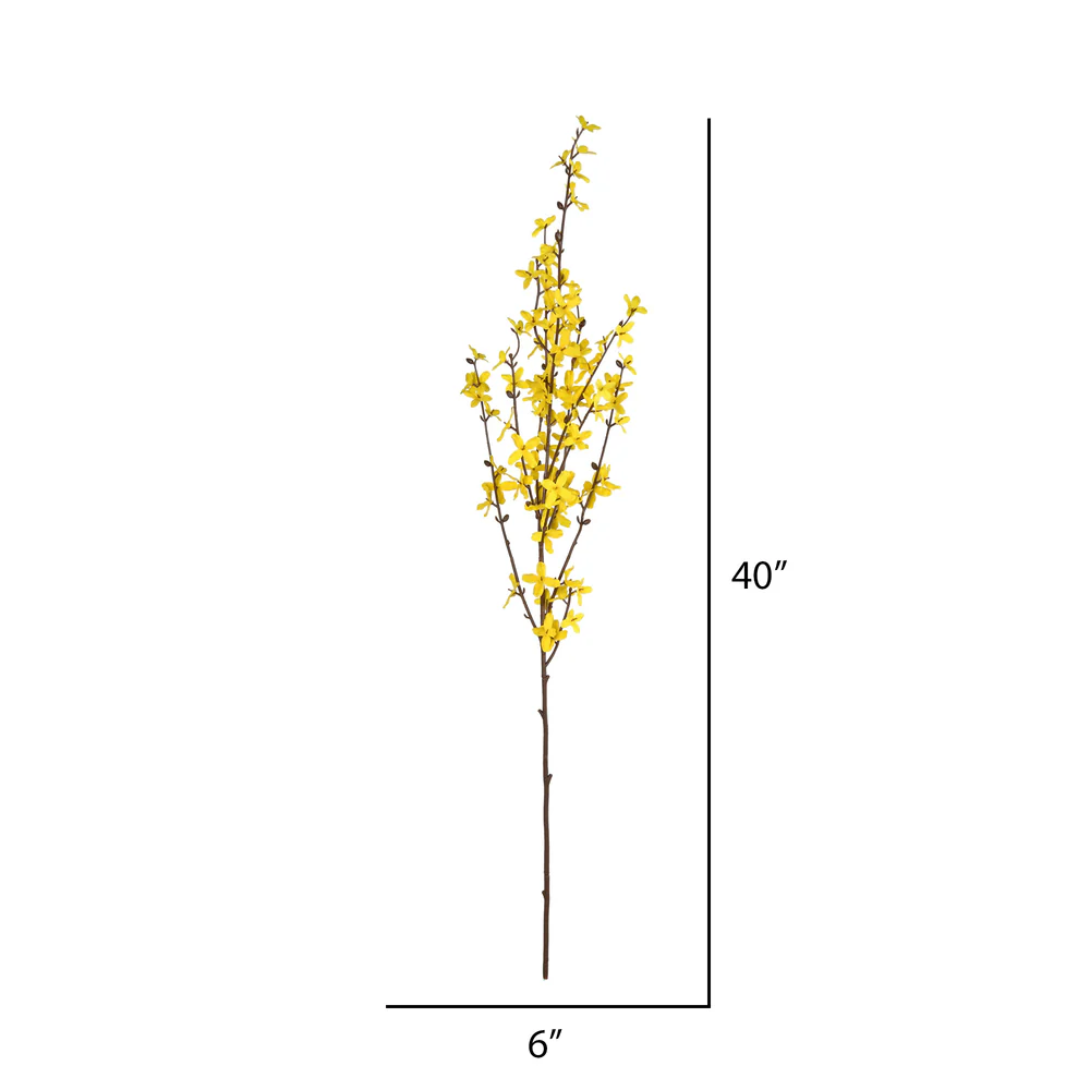Vickerman 40'' Artificial Forsythia Flower Spray. Includes 3 sprays per pack. - Cheap-Us