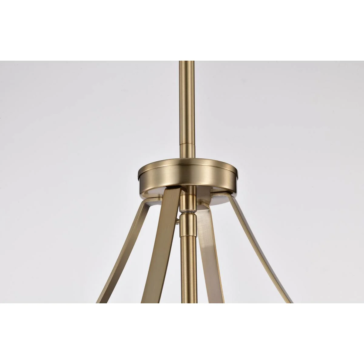 60-7962 EASTON 3LT PENDANT Easton 3 Light Pendant; Burnished Brass Finish; White Linen Shade - Cheap-Us