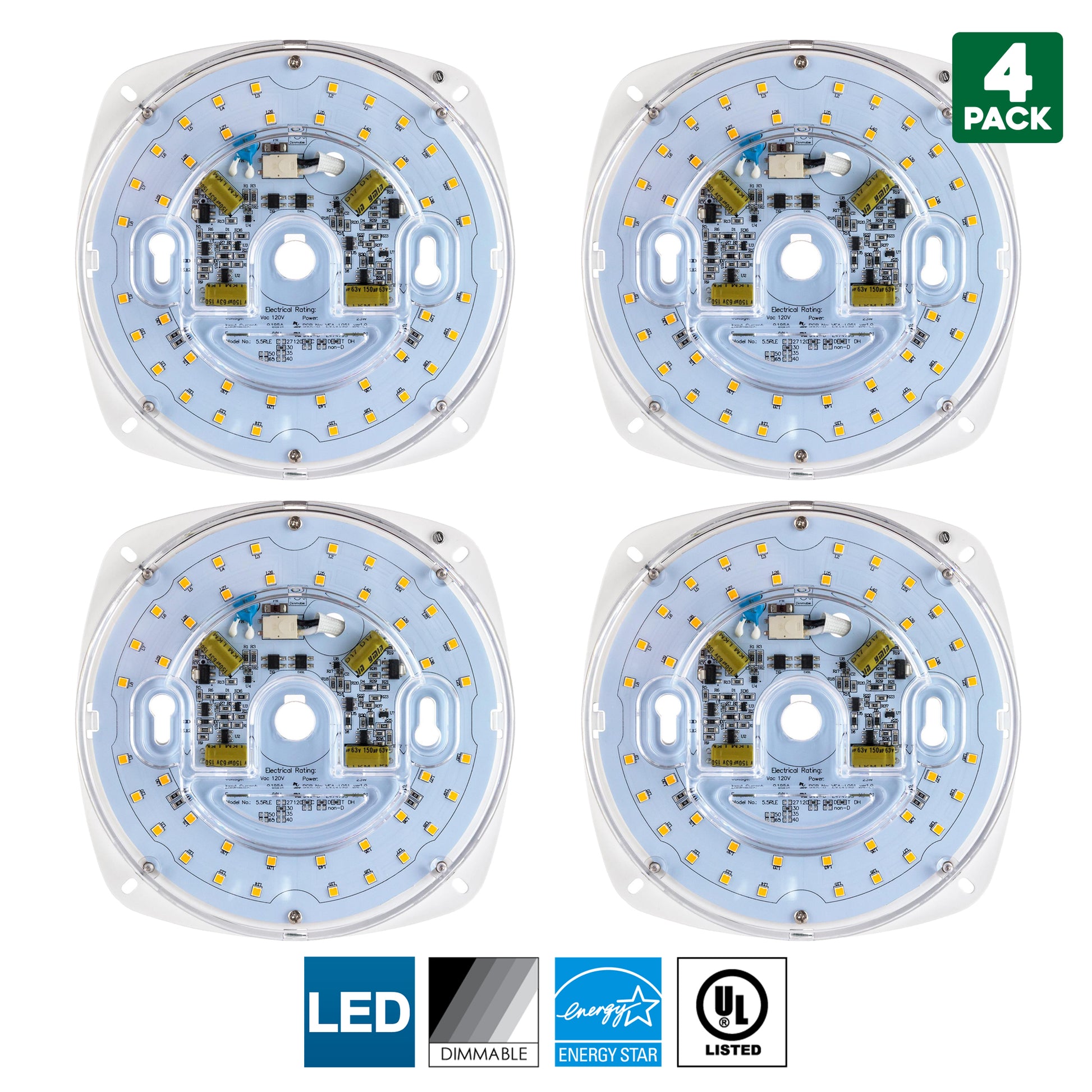 Sunlite LED Retrofit Light Engine, 6-Inch, 3000K Warm White, 23 Watt, Dimmable, Flush Ceiling Fixture LED Upgrade Panel, Energy Star Compliant, Commercial Grade, 90 CRI - Cheap-Us