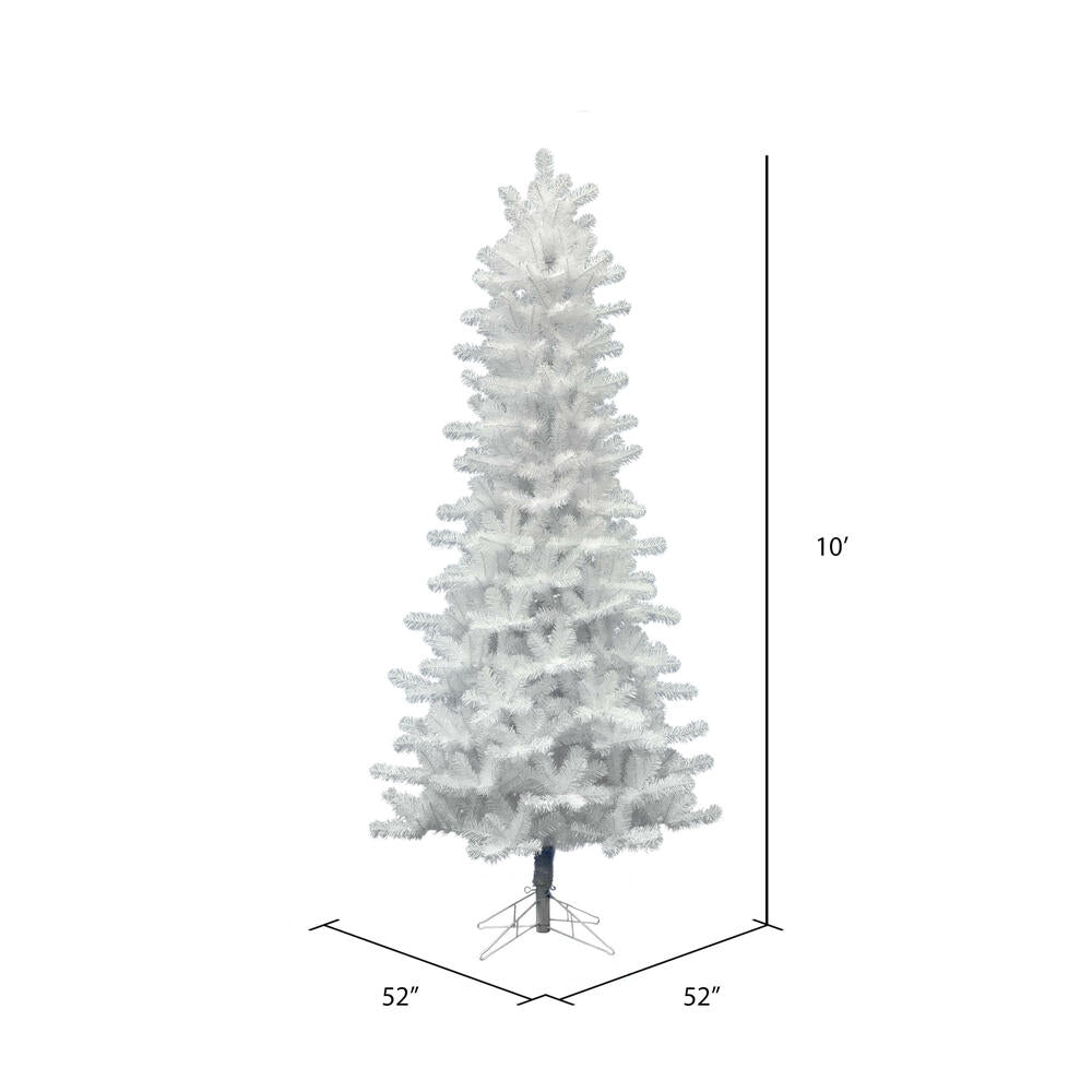 Vickerman 10' Crystal White Pine Slim Artificial Christmas Tree Unlit - Cheap-Us