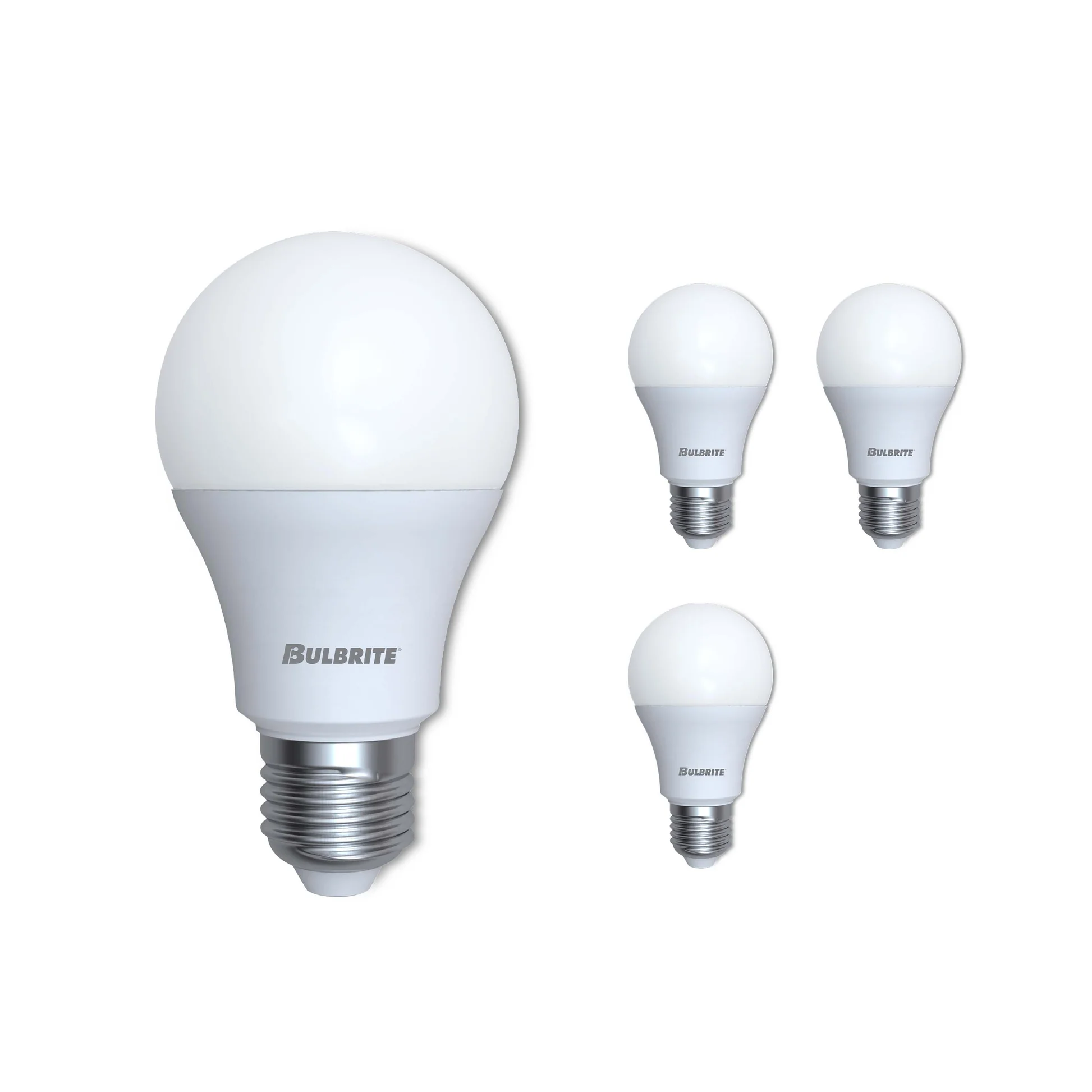 Bulbrite Dusk to Dawn Pack of (4) 9 Watt A19 LED Light Bulb with Frosted Glass Finish and Medium (E26) Base - 3000K (Soft White Light), 800 Lumens - Cheap-Us