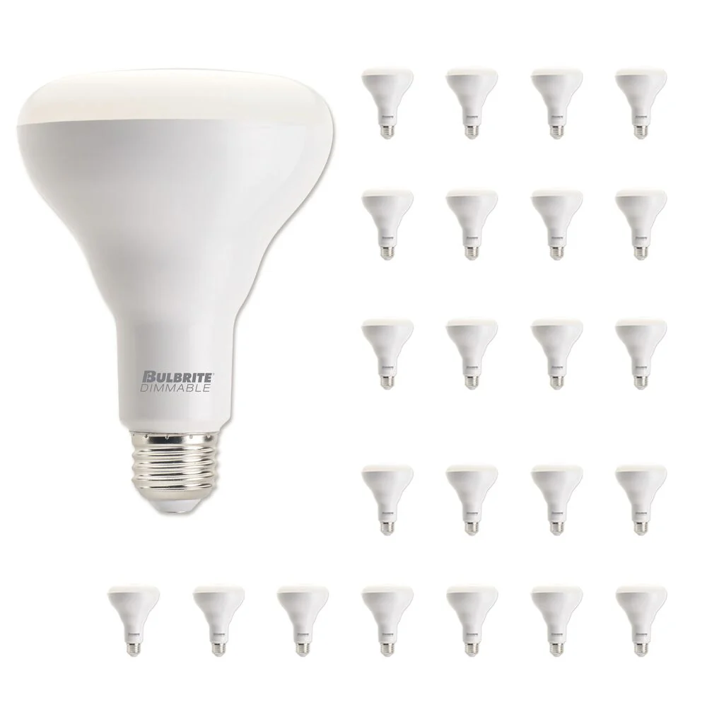 Bulbrite LED BR30 Dimmable Medium Screw Base (E26) Light Bulb 65 Watt Equivalent 2700K, Frost 24-Pack - Cheap-Us