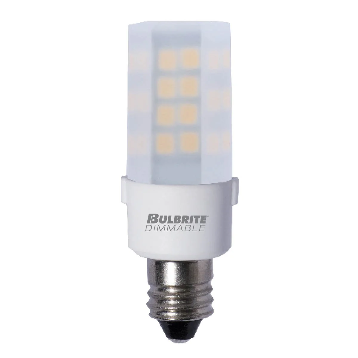 BULBRITE LED T4 CANDELABRA SCREW (E12) 4.5W DIMMABLE LIGHT BULB 2700K/WARM WHITE 35W INCANDESCENT EQUIVALENT - Cheap-Us