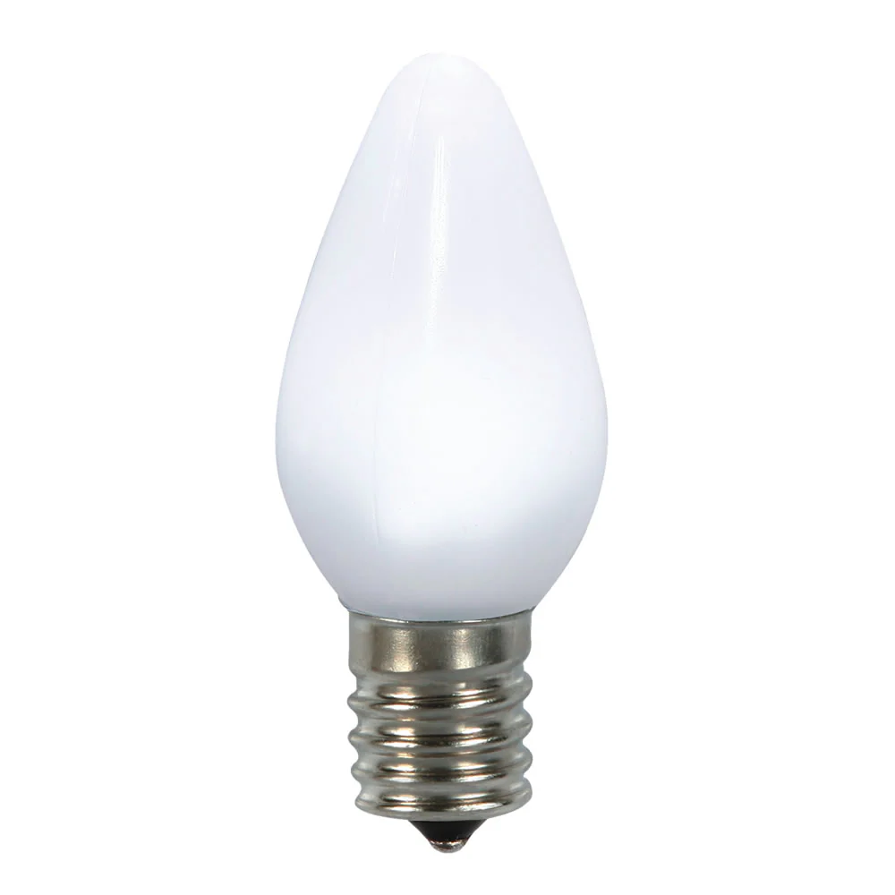 Vickerman C7 Ceramic LED Pure White Twinkle Bulb  Nickel Base 120V .6 Watts 25 Bulbs per Pack - Cheap-Us