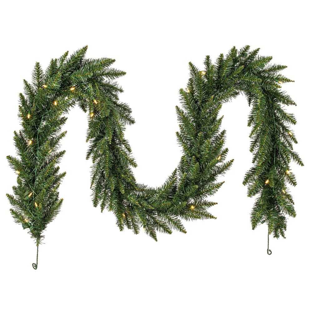 Vickerman 9' Camdon Fir Artificial Christmas Garland Warm White LED Mini Lights - Cheap-Us