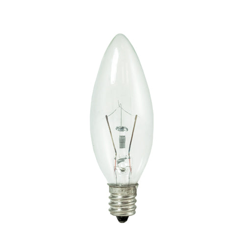 Bulbrite KR10CTC/25 10 Watt  Krystal Touch Dimmable Krypton B8 Torpedo Chandelier Bulb, Candelabra Base, Clear - Cheap-Us