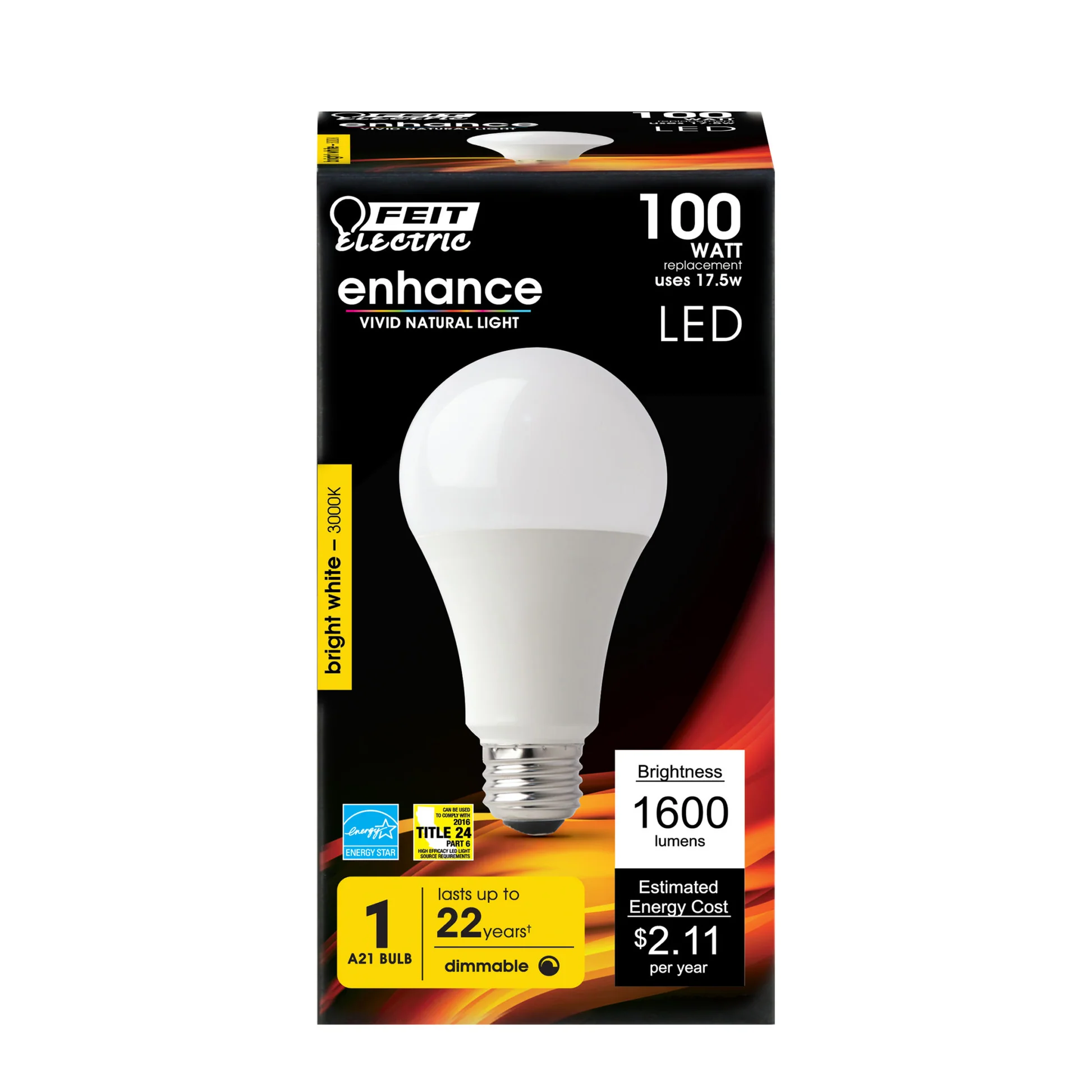 100-Watt Equivalent Bright White A21 Dimmable Enhance LED - Cheap-Us