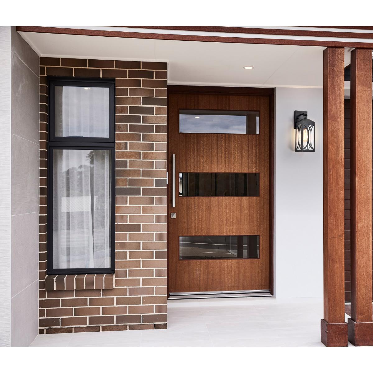 60-8121 OAKLYN 1 LT SM WALL LANTERN Oaklyn; 1 Light Small Wall Lantern; Matte Black with Clear Glass - Cheap-Us