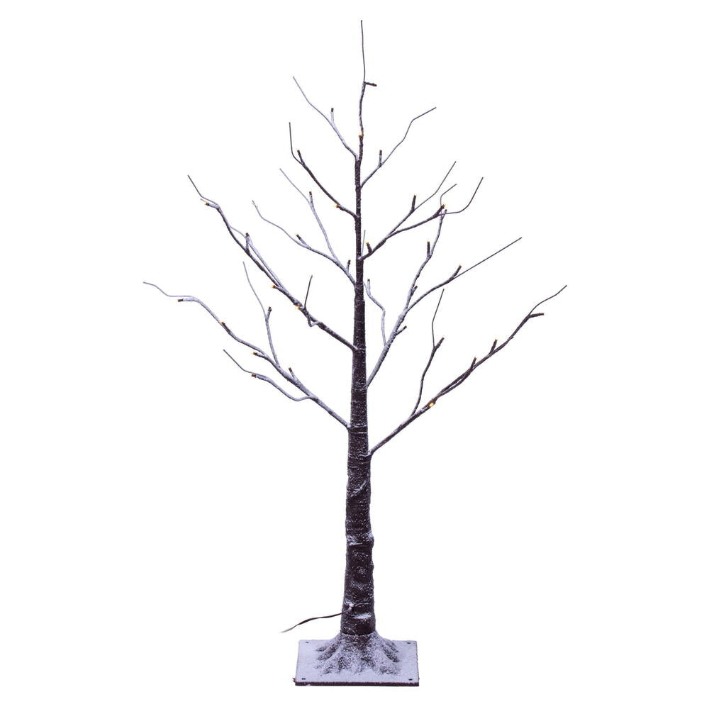 Vickerman 3' Brown Frosted Twig Tree Warm White 3mm Wide Angle LED lights - Cheap-Us
