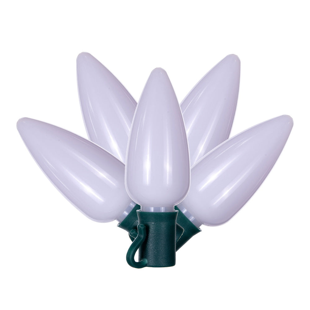 Vickerman 25 Warm White Ceramic C9 LED Light on Green 22AWG Wire, 25'.- 2 Pack - Cheap-Us
