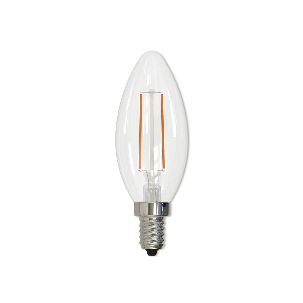 Bulbrite LED Filament B11 Dimmable Candelabra Screw Base (E12) Light Bulb 40 Watt Equivalent 2700K, Clear 36-Pack - Cheap-Us
