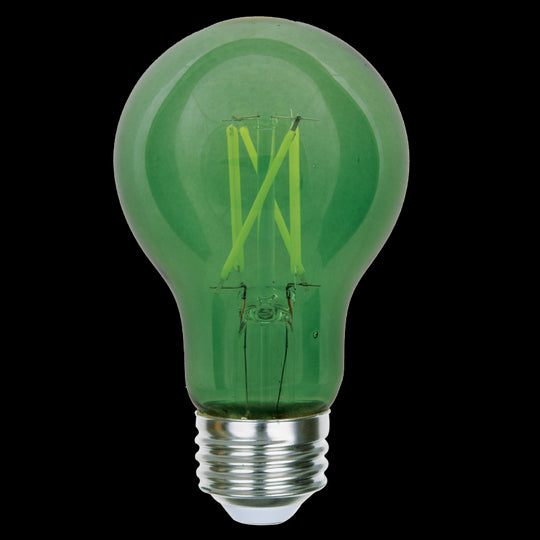 Luxrite LED Filament A19 Light Bulb, E26 Medium Base, 4.5W, Green Transparent Bulb Finish, Pack of 8 (LR21722) - Cheap-Us