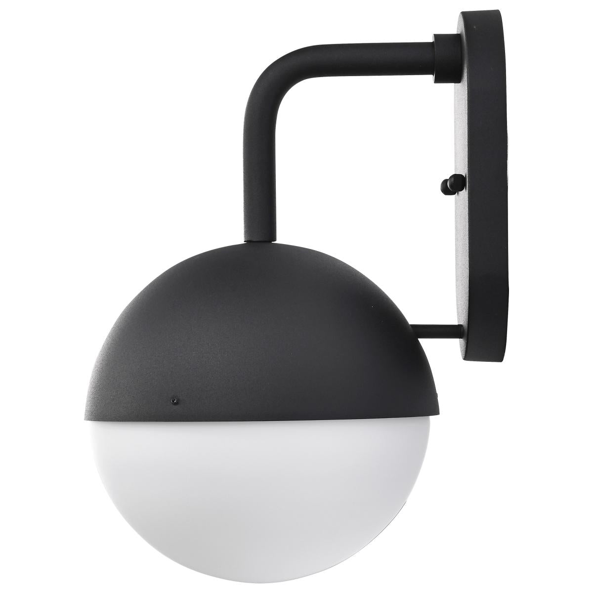 62-1615 ATMOSPHERE 6W LED MED WL LANT Atmosphere; 6W LED; Medium Wall Lantern; Matte Black with White Opal Glass - Cheap-Us