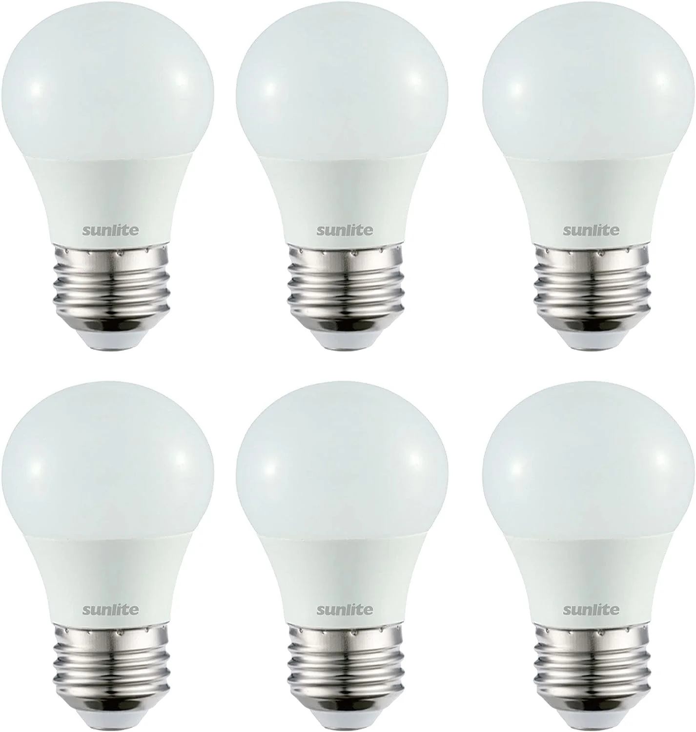 Sunlite 88378-SU LED A15 Refrigerator Light Bulb, 5.5 Watts (40W Equivalent), 450 Lumens, Medium Base (E26), Dimmable, Frosted Finish, UL Listed, Energy Star, 2700K Warm White, 6 Pack - Cheap-Us
