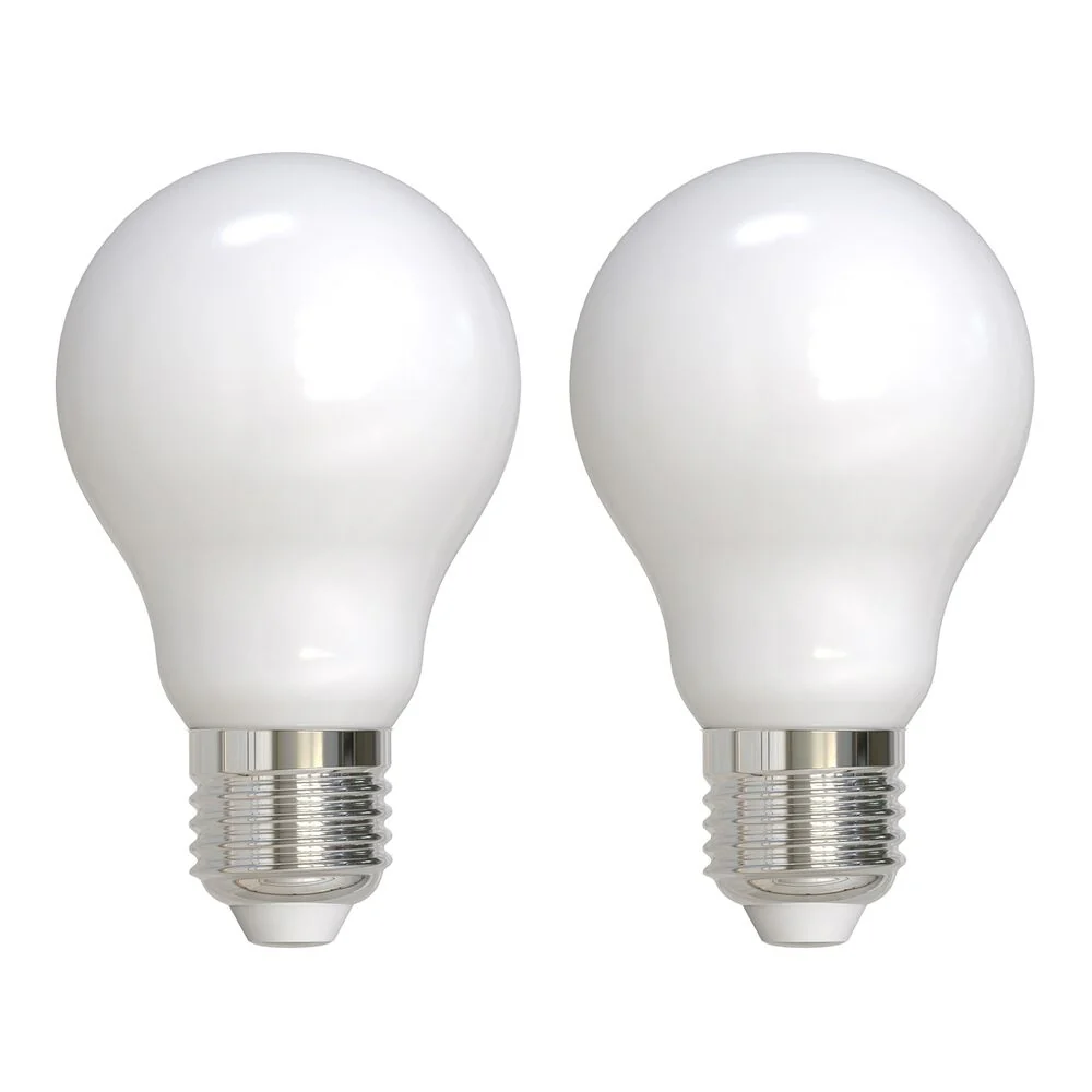 8.5W LED A19 3000K MILKY FILAMENT FULLY COMPATIBLE DIMMING-2PK - Cheap-Us