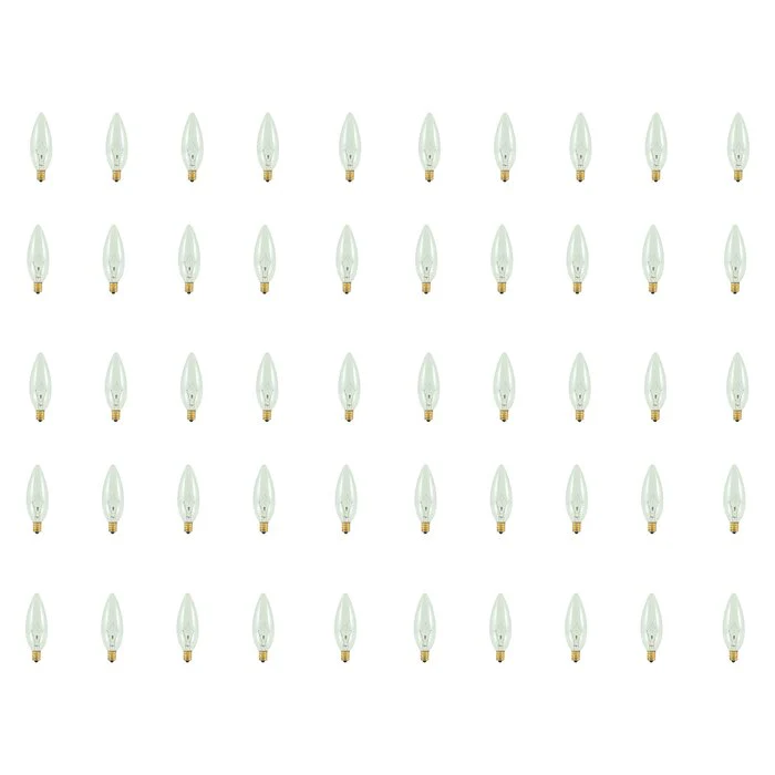 BULBRITE INCANDESCENT B10 CANDELABRA SCREW (E12) 25W DIMMABLE LIGHT BULB 2700K/WARM WHITE 50PK (400025) - Cheap-Us