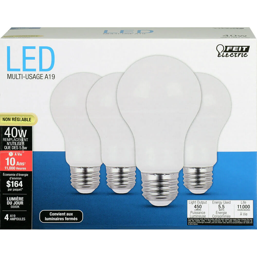 450 Lumen 5000K Non-Dimmable LED - Cheap-Us