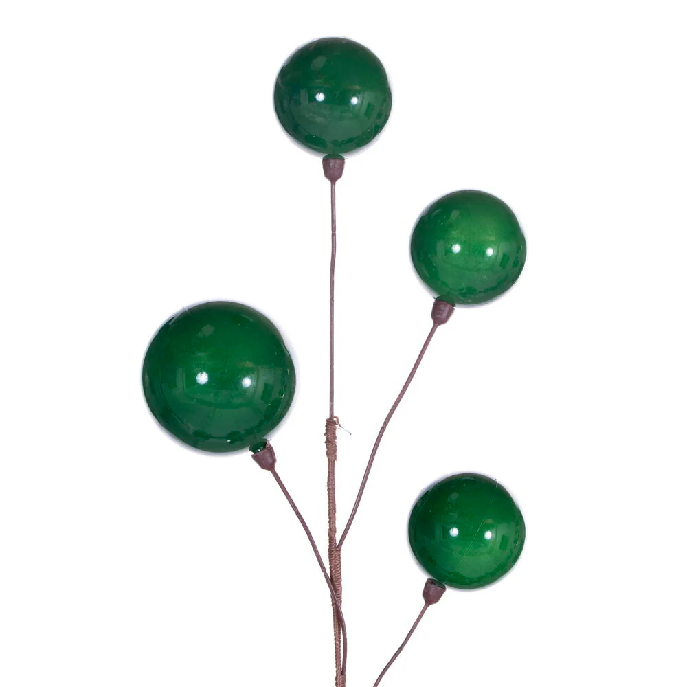 Vickerman 10' Green Pearl Branch Ball Wire Garland. - Cheap-Us