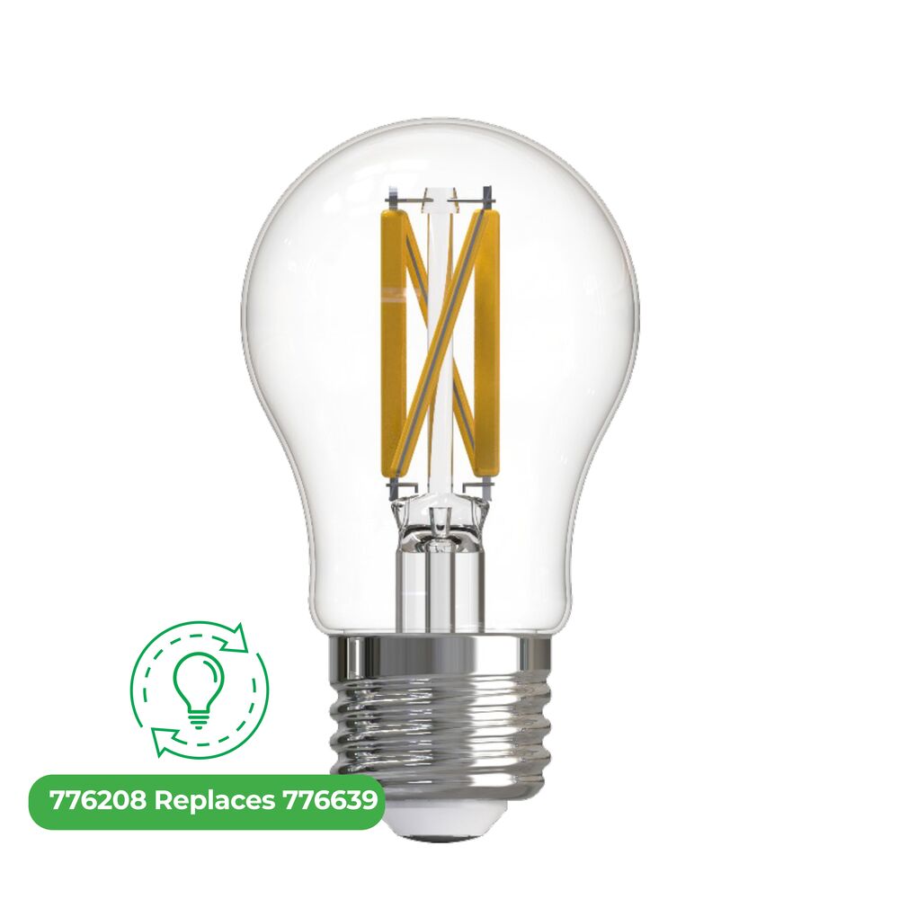 Bulbrite LED Filament 7.6 Watt Dimmable A15 Light Bulb with Clear finish and Medium (E26) Base - 2700K Warm White Light, 800 Lumens - Cheap-Us