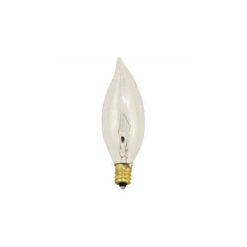 Bulbrite KR25CFC/32 25 Watt  Krystal Touch Dimmable Krypton CA10 Flame Tip Chandelier Bulb, Candelabra Base, Clear - Cheap-Us