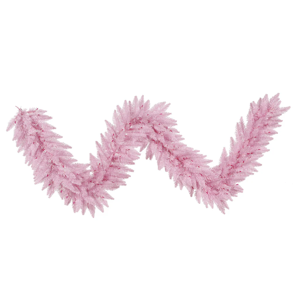 Vickerman 9' Pink Fir Artificial Christmas Garland Unlit - Cheap-Us