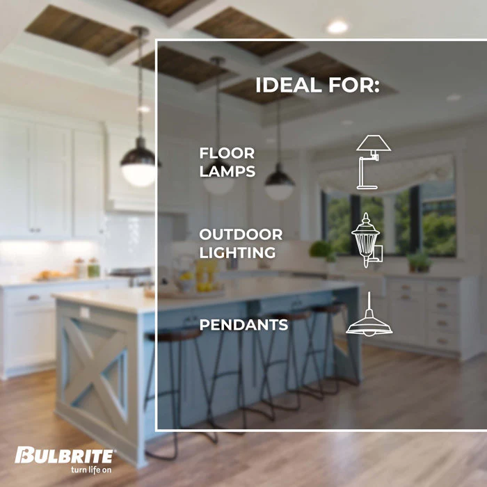 BULBRITE INCANDESCENT T14 MEDIUM SCREW (E26) 40W DIMMABLE NOSTALGIC LIGHT BULB 2200K/AMBER 4PK (134014) - Cheap-Us