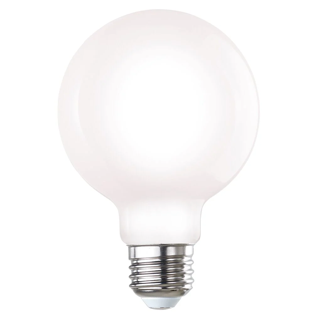 Bulbrite Pack of (8) 7 Watt Dimmable Milky Filament G25 Medium (E26) LED Bulb - 650 Lumens, 3000K, and 80 CRI - Cheap-Us