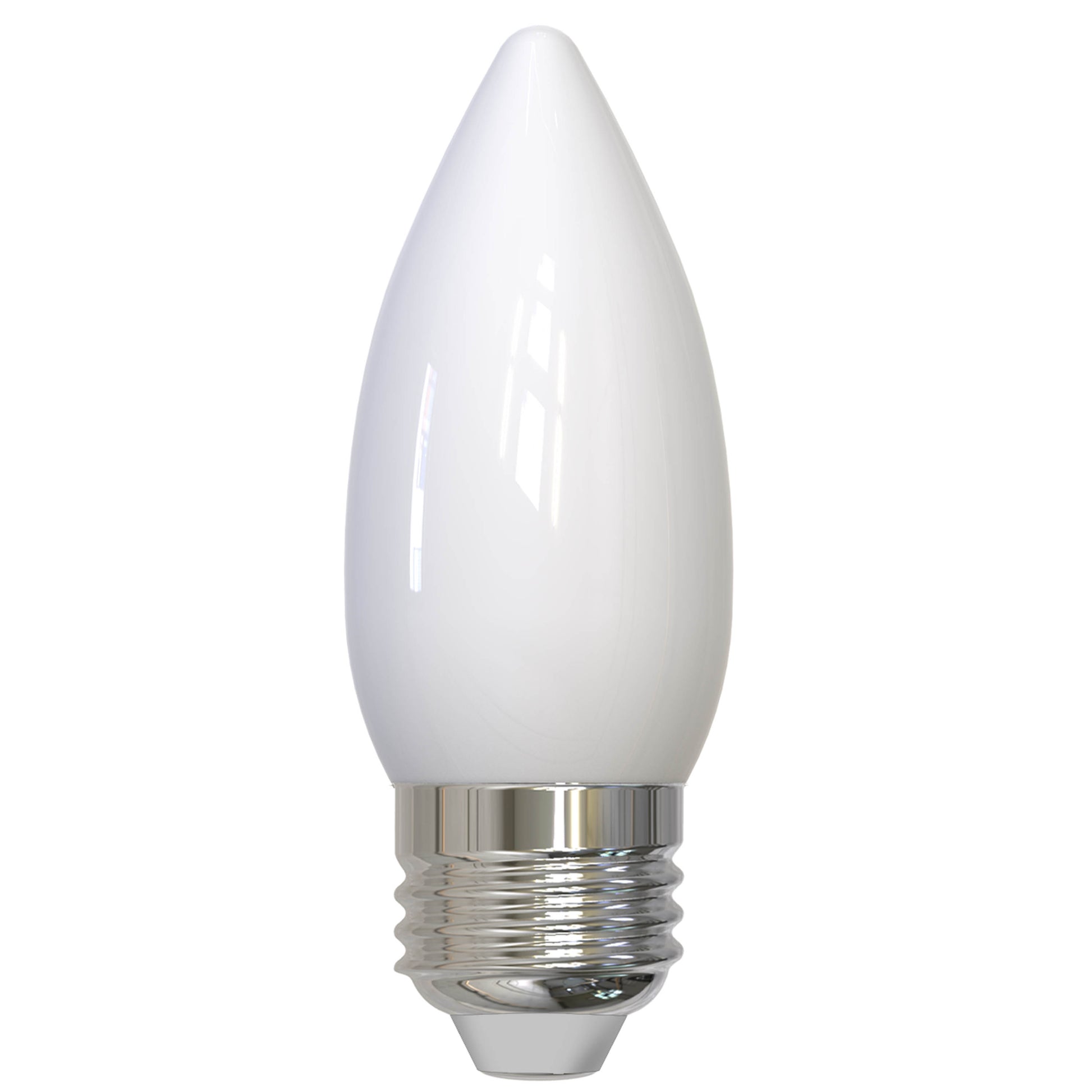 Bulbrite LED Filament 5.5 Watt Dimmable B11 Light Bulbs with Milky Finish and Medium (E26) Base - 2700K (Warm White Light), 500 Lumens - Cheap-Us