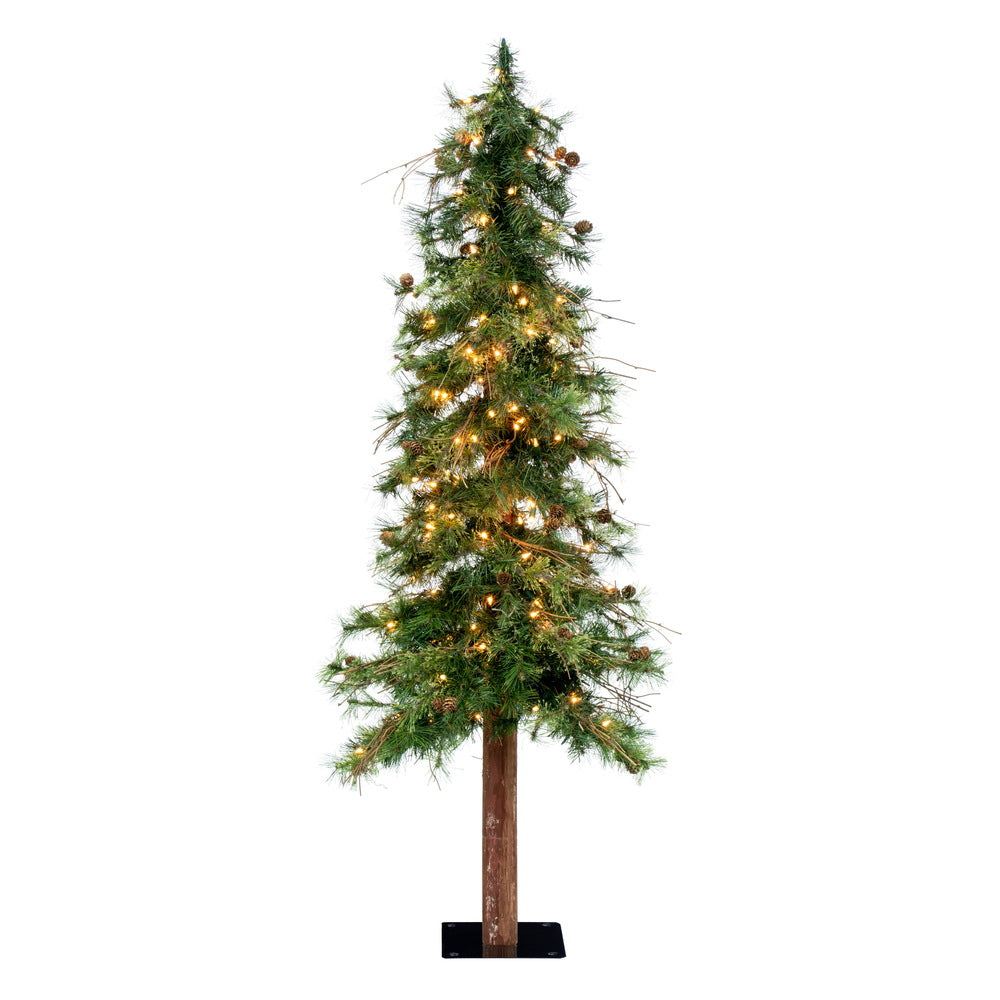 Vickerman 5' Mixed Country Alpine Artificial Christmas Tree Clear Dura-Lit® Mini Lights - Cheap-Us