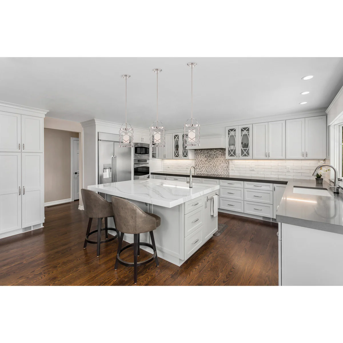 60-5332 GINGER - 1 LT MINI PENDANT Ginger - 1 Light Mini Pendant with Satin White Glass - Brushed Nickel Finish - Cheap-Us