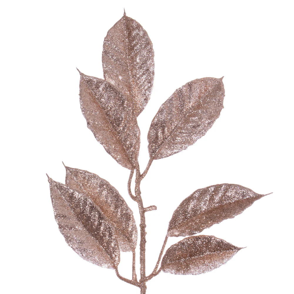 Vickerman 6' Café Latte Artificial Gardenia Glitter Garland. - Cheap-Us