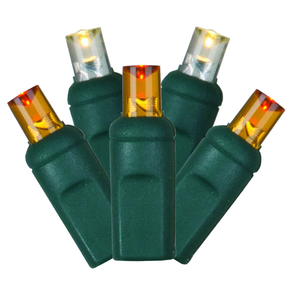 Vickerman 70 Elegence Wide Angle LED Single Mold light on Green Wire 35' Christmas Light Strand - Cheap-Us