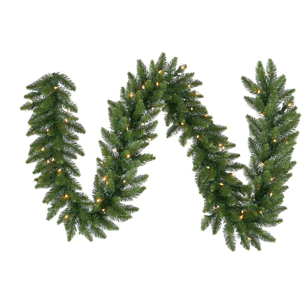 Vickerman 9' Camdon Fir Artificial Christmas Garland with Warm White LED Mini Lights - Cheap-Us