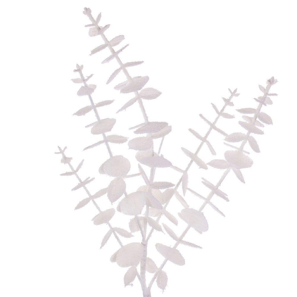 Vickerman 6' White Artificial Eucalyptus Snowy Garland. - Cheap-Us