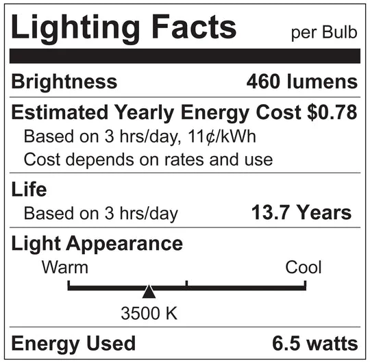 Luxrite LED BR20 Light Bulb, 6.5W, 460 Lumens, 3500K - Natural, 80 CRI, Frosted White Finish, Dimmable, Pack of 8 (LR31862) - Cheap-Us