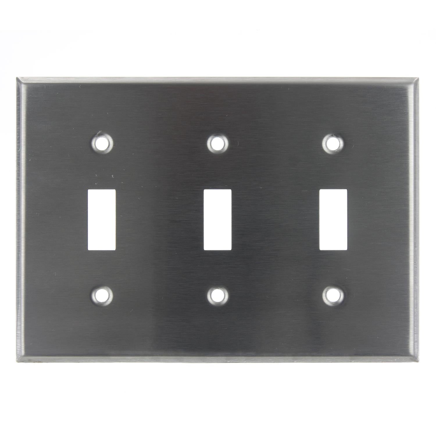 Sunlite E103/S 3 Gang Toggle Switch Plate, Steel - Cheap-Us