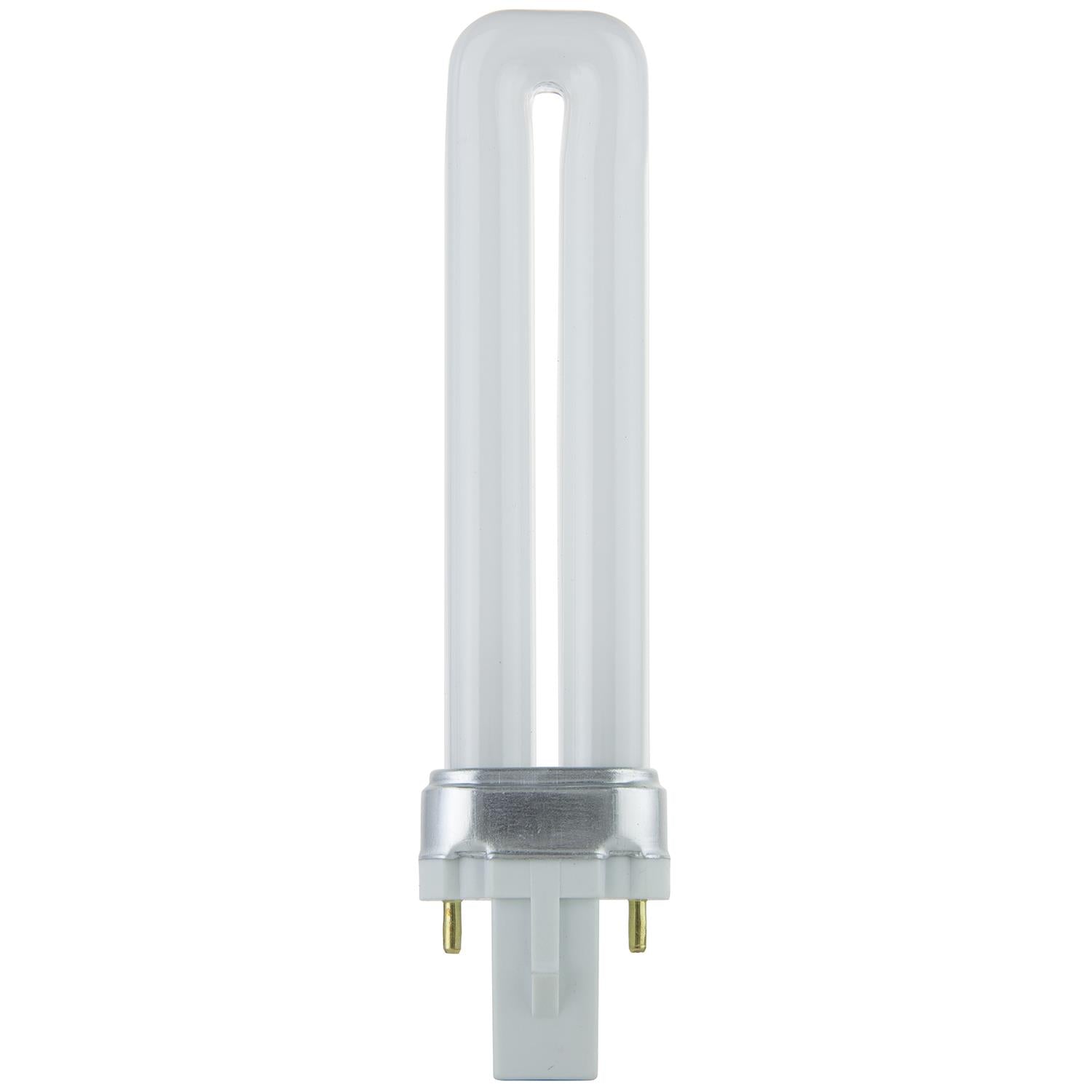Sunlite 7 Watt PL 2-Pin Single U-Shaped Twin Tube, G23 Base, Warm White - Cheap-Us