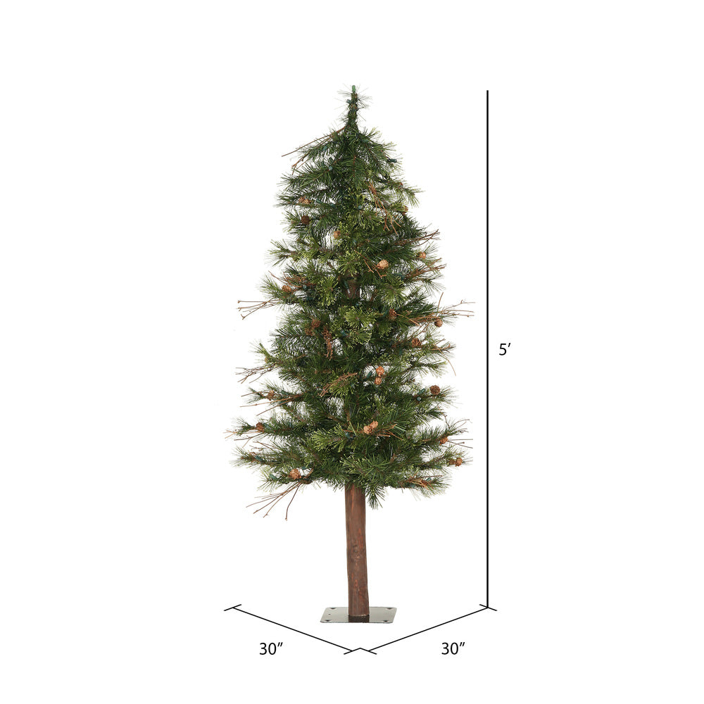 Vickerman 5' Mixed Country Alpine Artificial Christmas Tree Unlit - Cheap-Us