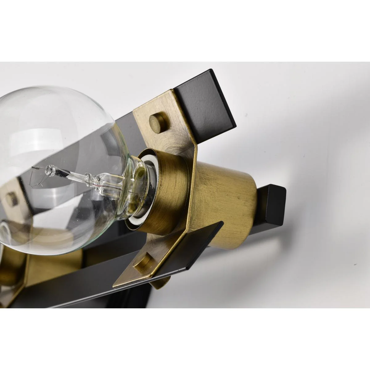 60-7865 MARSDEN 3 LIGHT VANITY Marsden 3 Light Vanity; Matte Black and Natural Brass Finish - Cheap-Us
