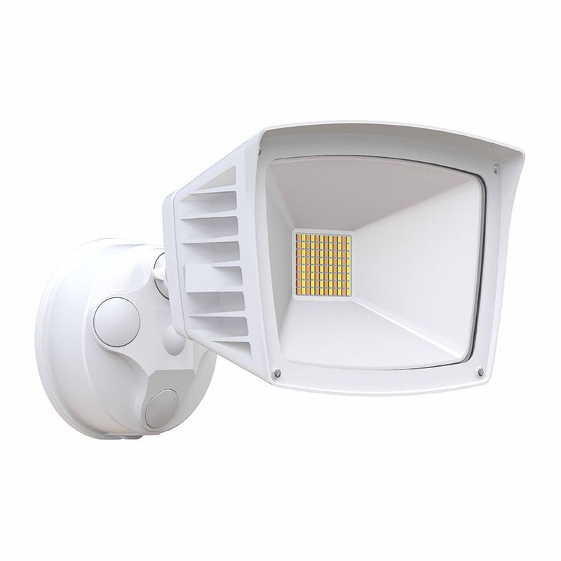 Westgate LED Square Head Security Lights, Outdoor Lighting, 40W, 4800 Lumens, 3000K, White Finish, Dimmable - Cheap-Us