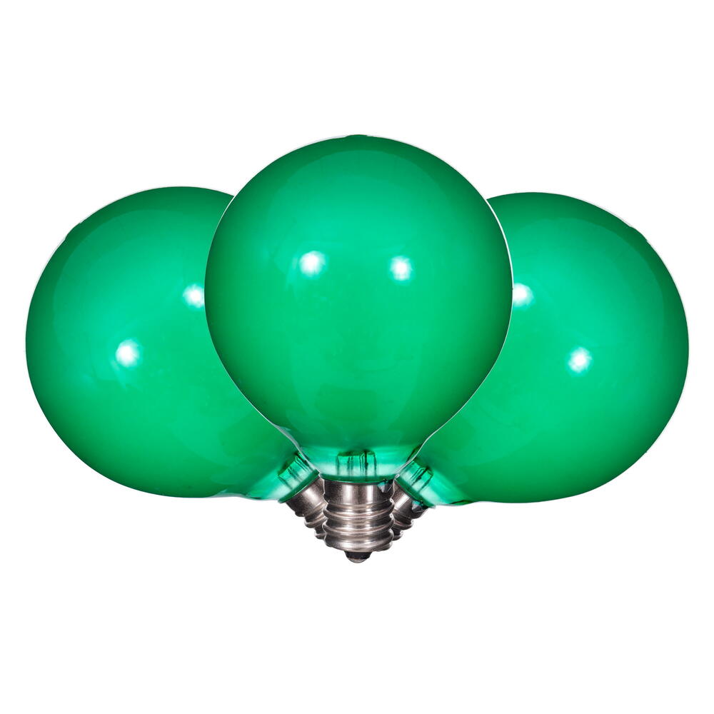 Vickerman Green LED G50-E12 Filament Glass Replacement Bulbs 10/Box - Cheap-Us