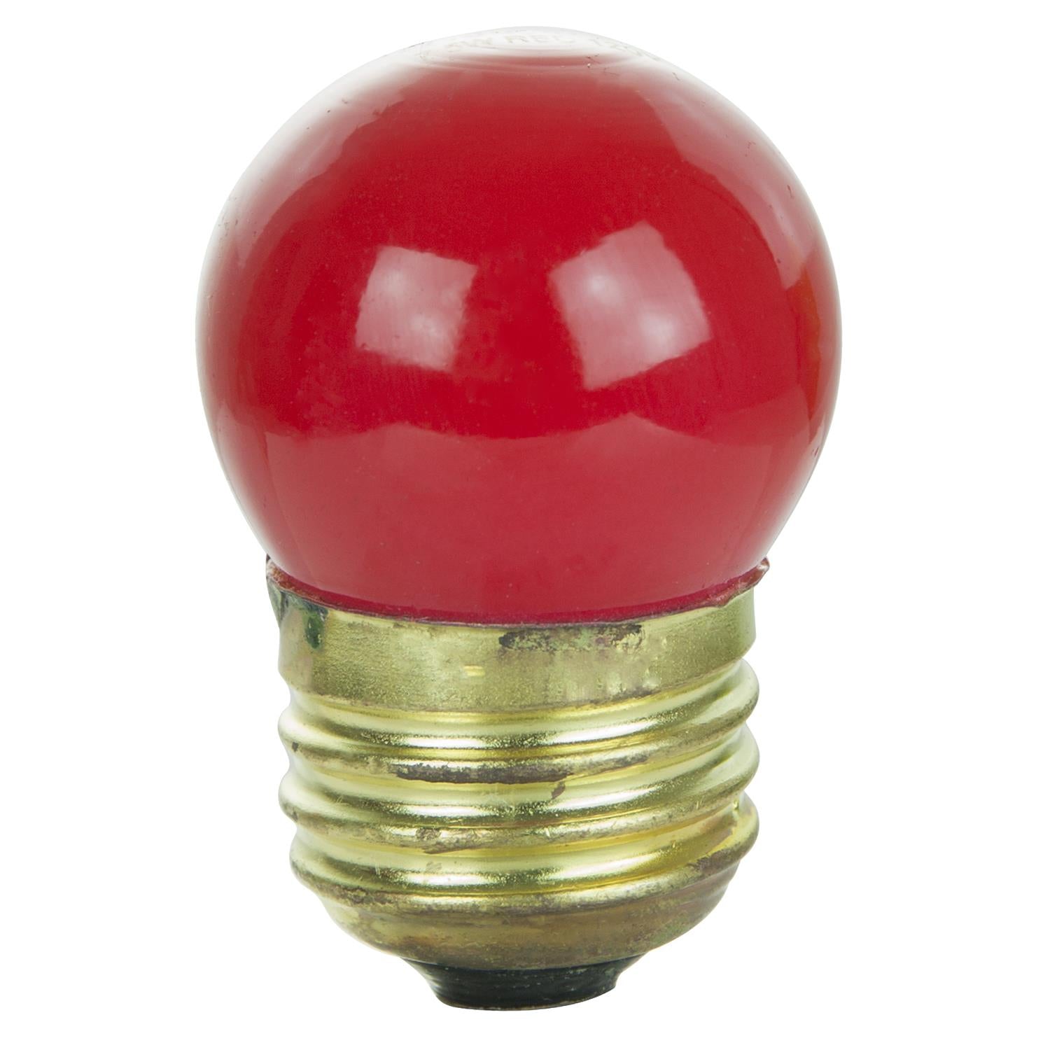Sunlite 7.5 Watt S11 Colored Indicator, Medium Base, Ceramic Red - Cheap-Us