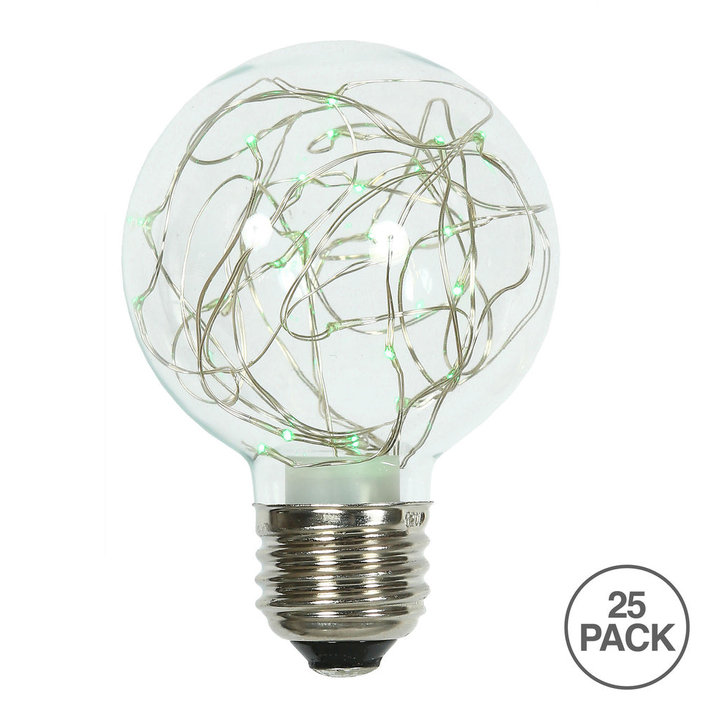 Vickerman Green LED Twinkle Glass G95 Fairy Light Christmas Bulb - Cheap-Us