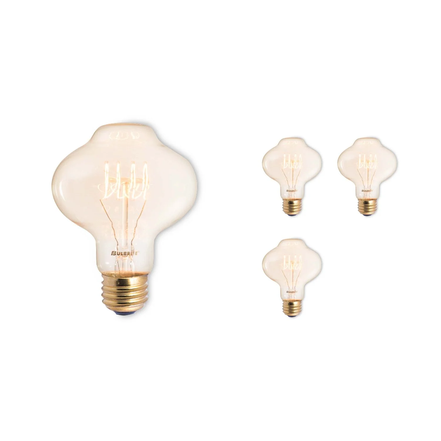 BULBRITE INCANDESCENT BT27 MEDIUM SCREW (E26) 40W DIMMABLE NOSTALGIC LIGHT BULB 2200K/AMBER 4PK (132521) - Cheap-Us