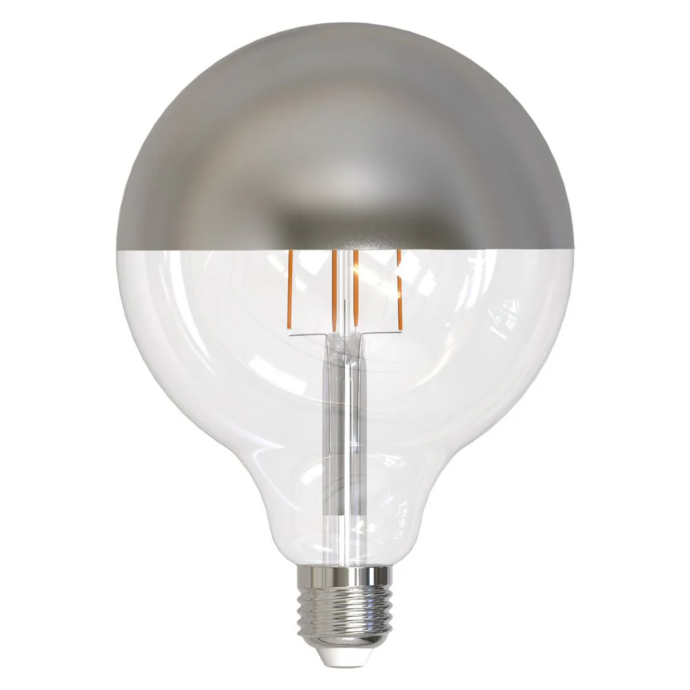 Bulbrite LED 6W G40 Filament Half Mirror, Fully Compatible Dimming, E26 Medium Base, 2700K-Warm White Light - Cheap-Us